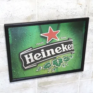 Heineken ビンテージ パブミラー