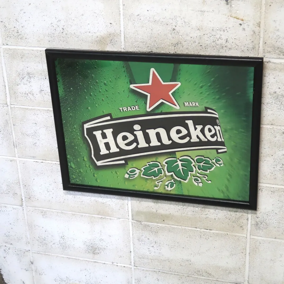 Heineken ビンテージ パブミラー