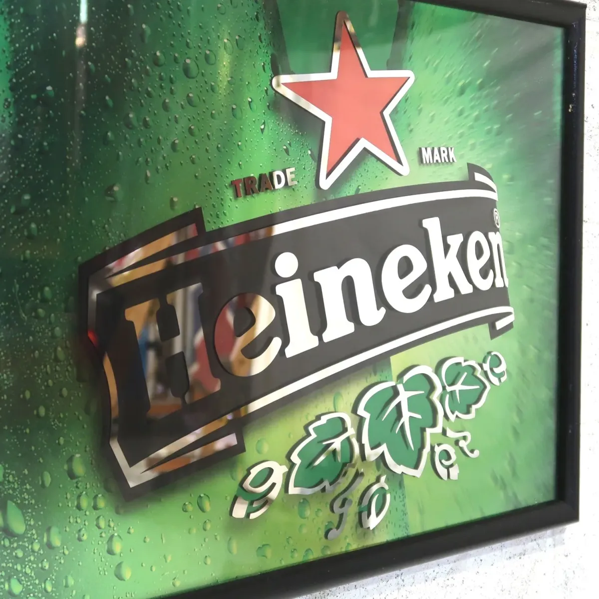 Heineken ビンテージ パブミラー