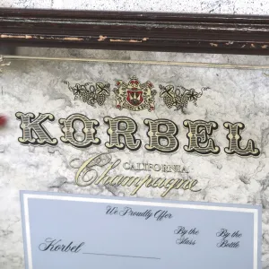 KORBEL ビンテージ パブミラー メニューボード