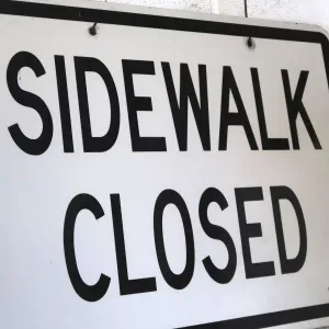 SIDEWALK CLOSED ビンテージ ロードサイン