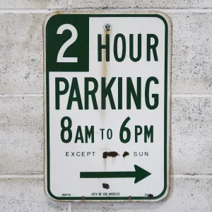 2 HOUR PARKING ロードサイン ホーロー