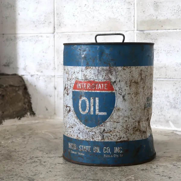 INTER-STATE OIL ビンテージ オイル缶