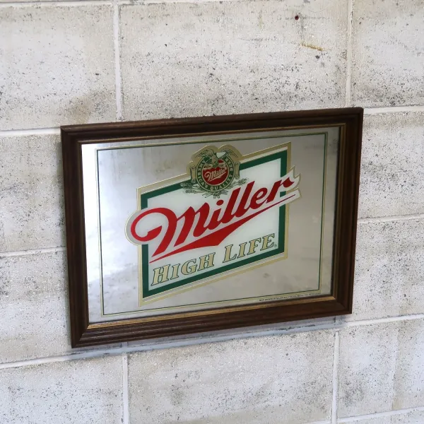 Miller HIGH LIFE ビンテージ パブミラー