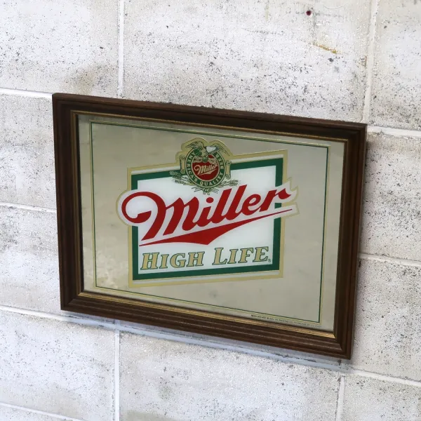 Miller HIGH LIFE ビンテージ パブミラー