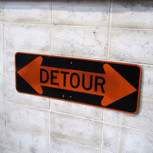DETOUR ビンテージ ロードサイン