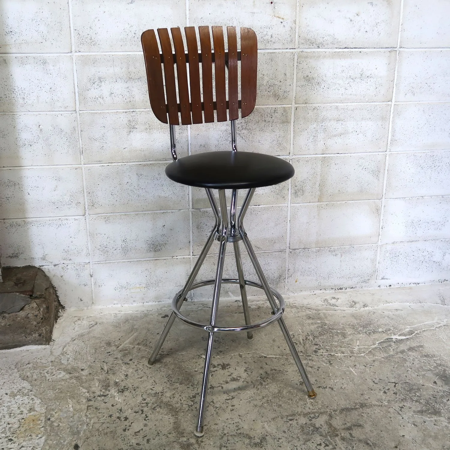 ミッドセンチュリー ウッド×メタル スツール ｜ glow ANTIQUES