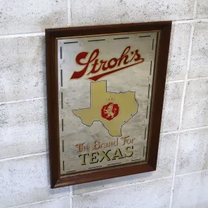 Stroh's ビンテージ パブミラー