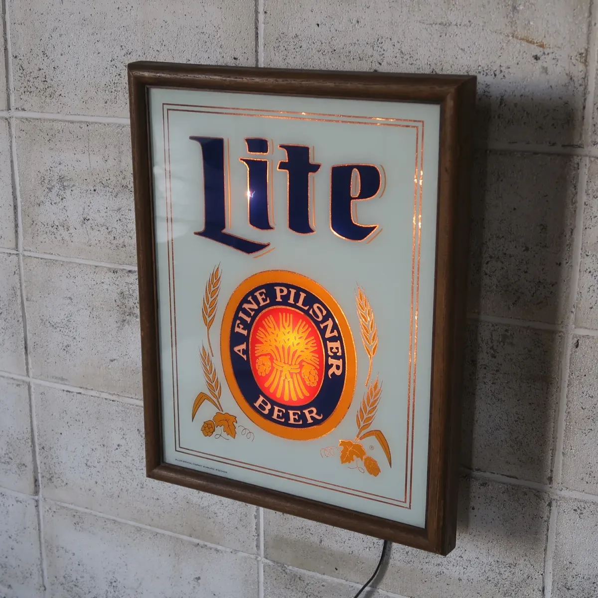 Miller Lite ビンテージ ライトサイン