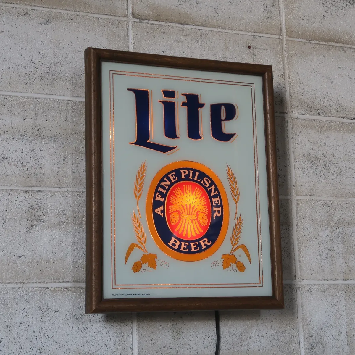 Miller Lite ビンテージ ライトサイン