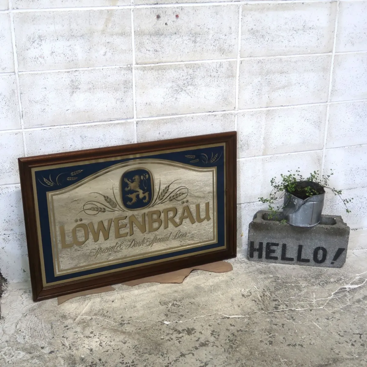 LOWENBRAU ビンテージ 大型パブミラー