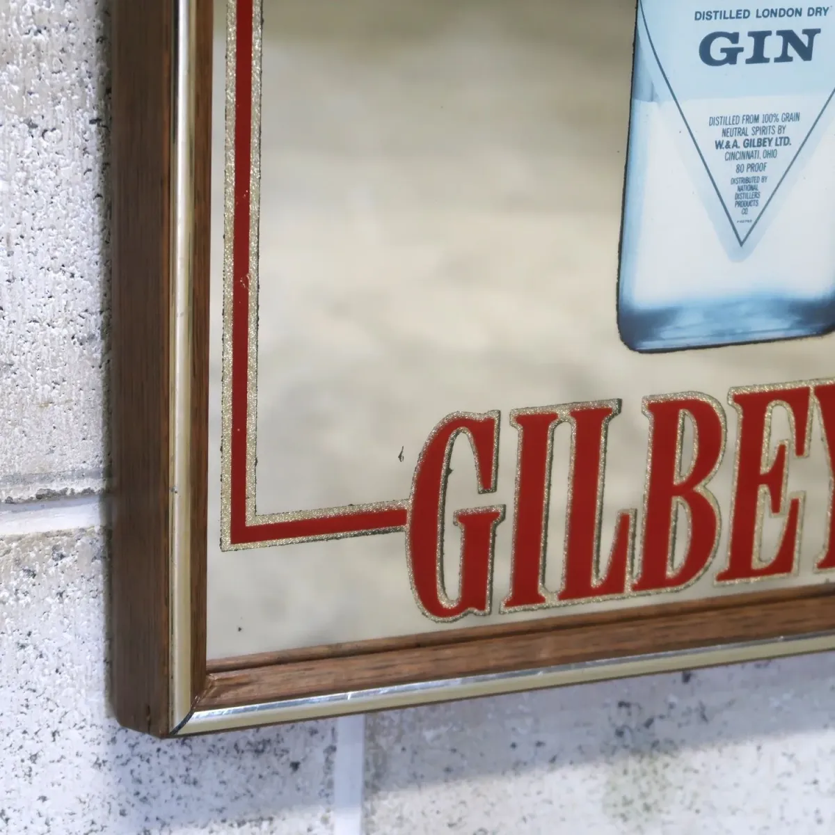 GILBEY'S ビンテージ パブミラー