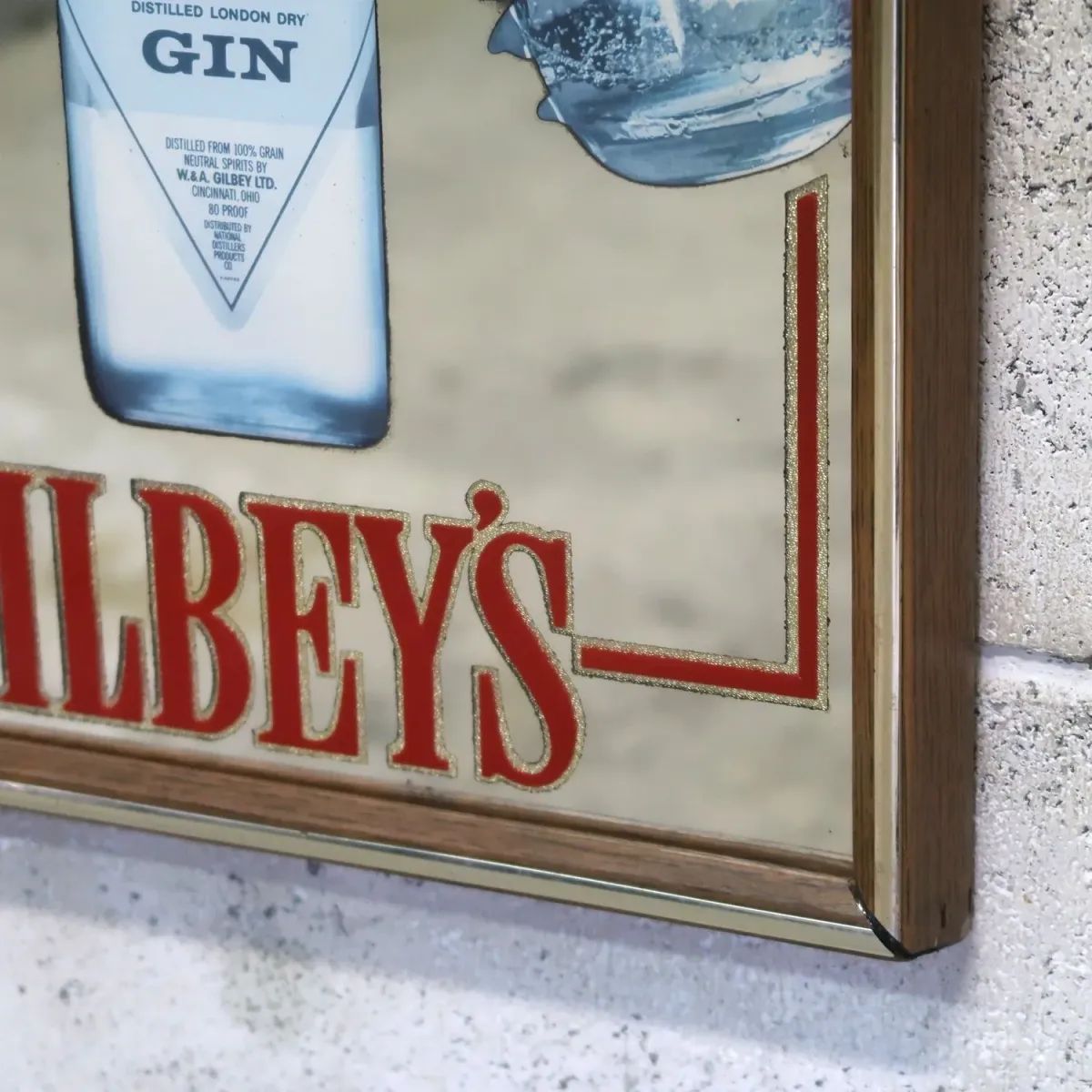 GILBEY'S ビンテージ パブミラー