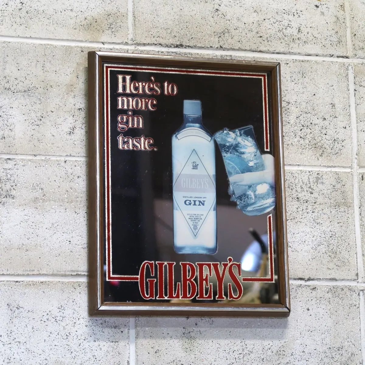 GILBEY'S ビンテージ パブミラー