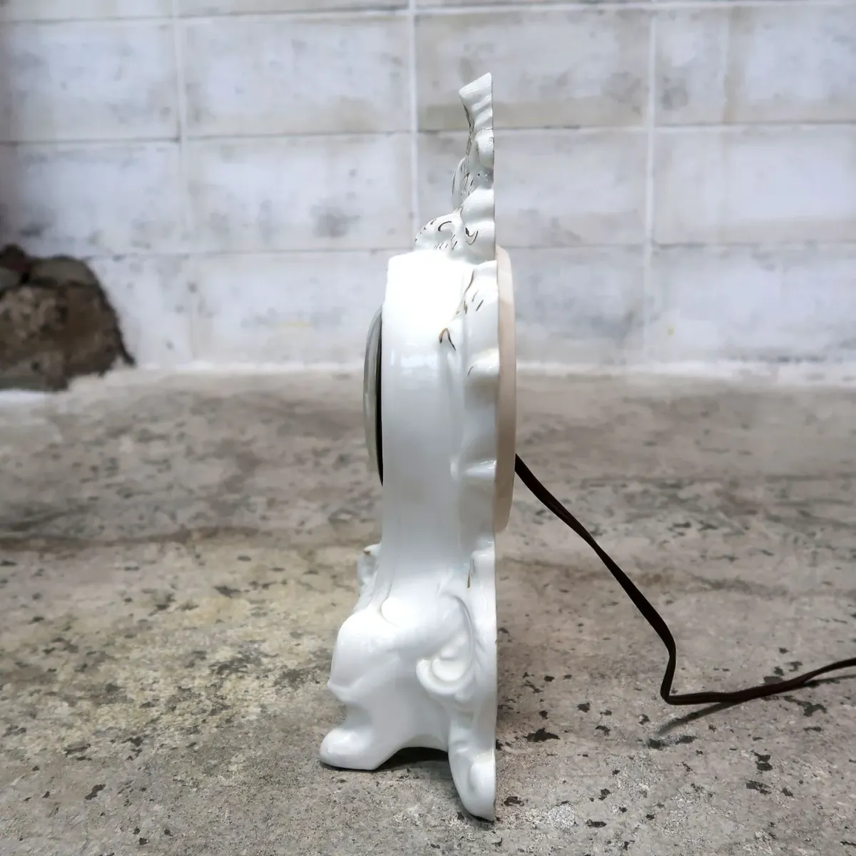 50～60's LANSHIRE ビンテージ 置き型クロック 陶器