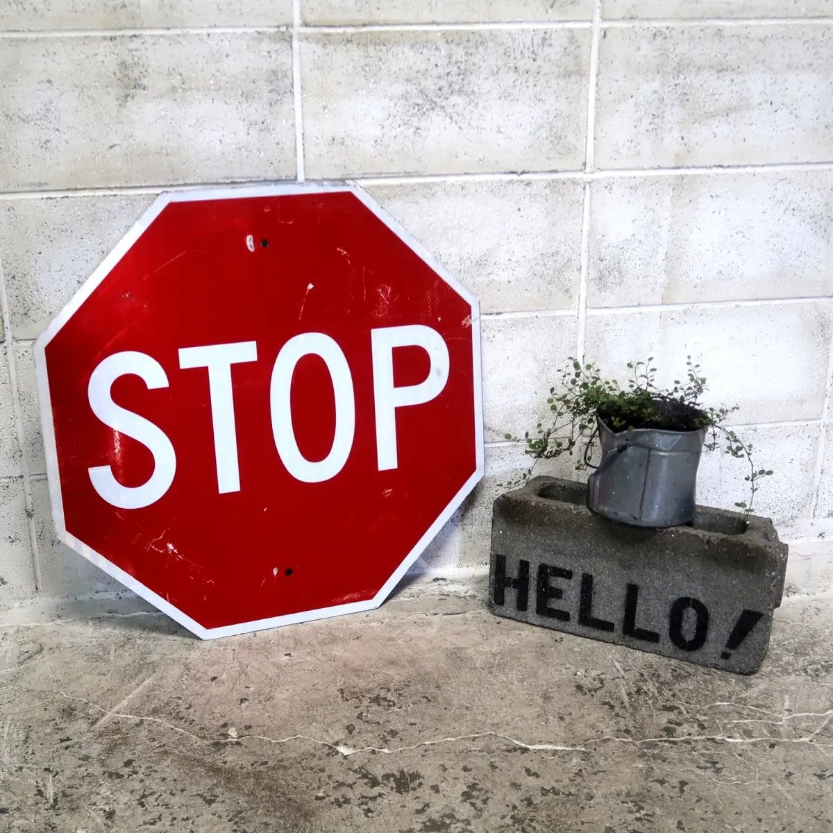 STOP ビンテージ ロードサイン