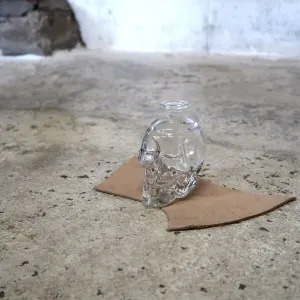 ビンテージ ガラスボトル スカル