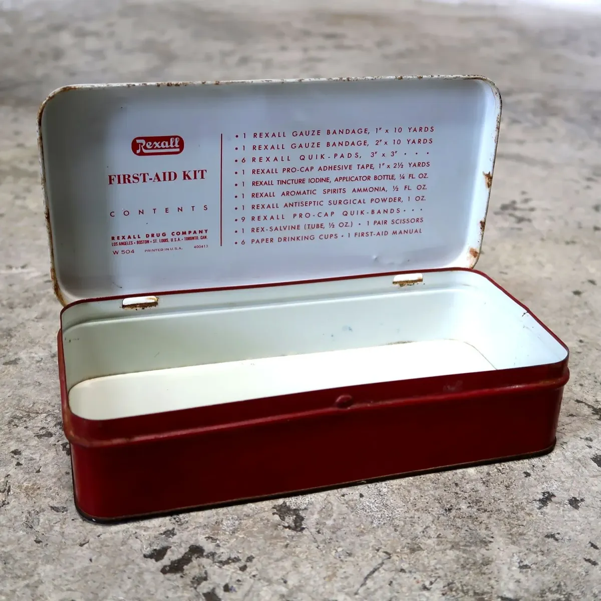 Rexall FIRST AID メタルボックス