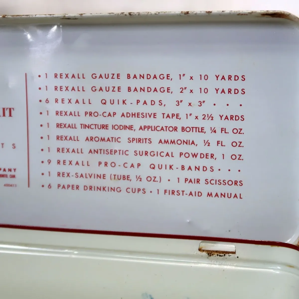Rexall FIRST AID メタルボックス