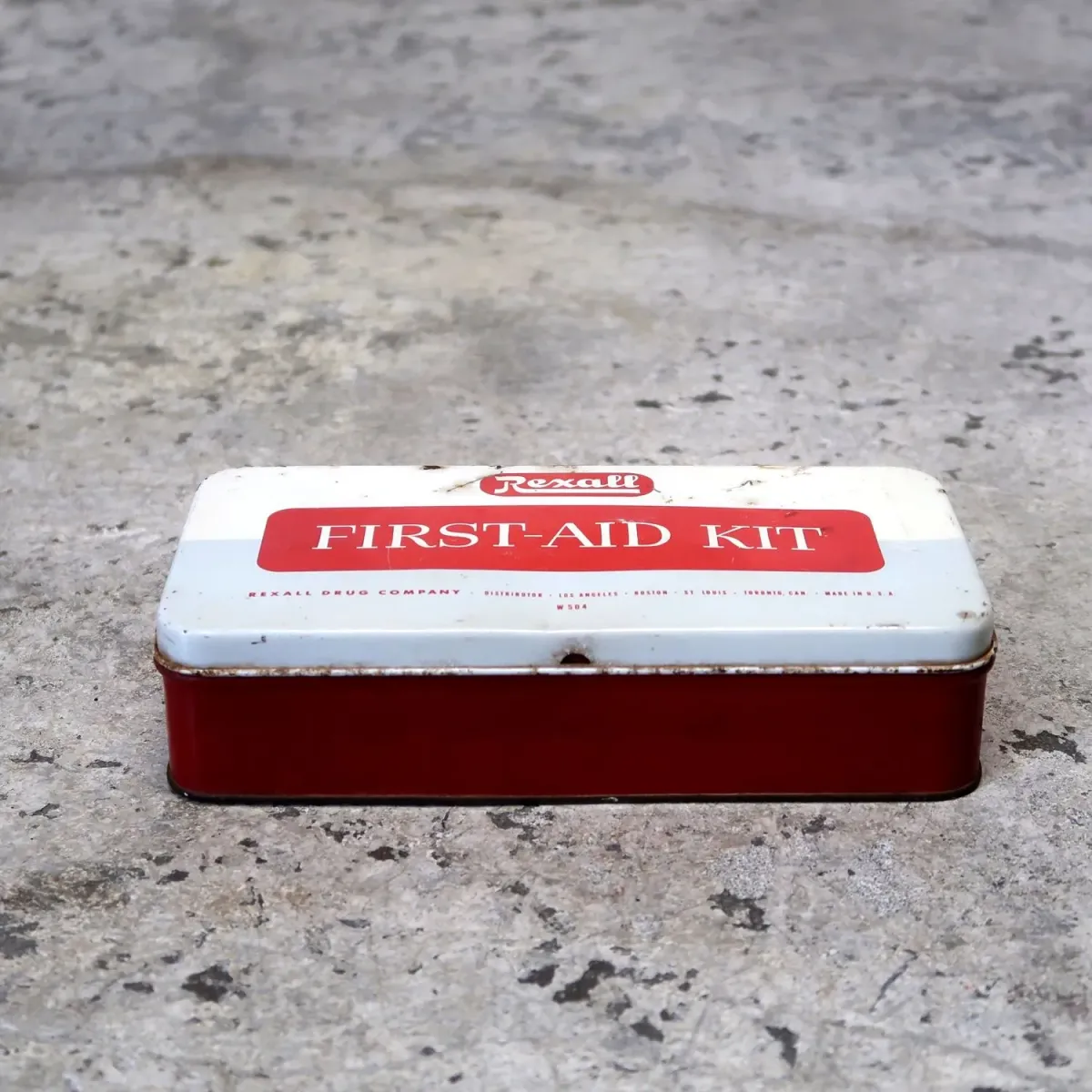 Rexall FIRST AID メタルボックス