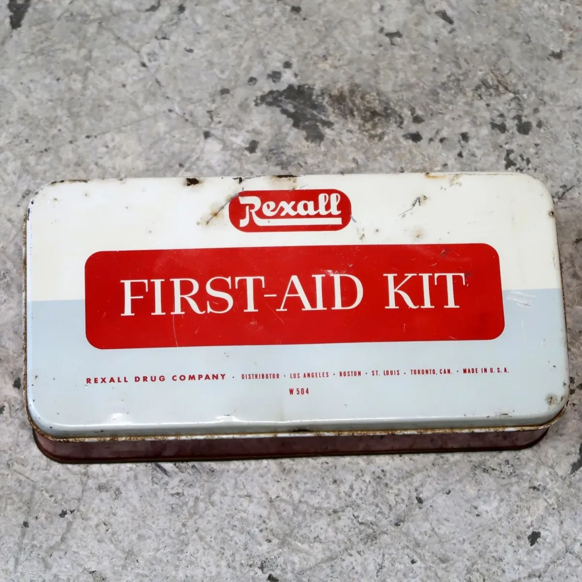 Rexall FIRST AID メタルボックス