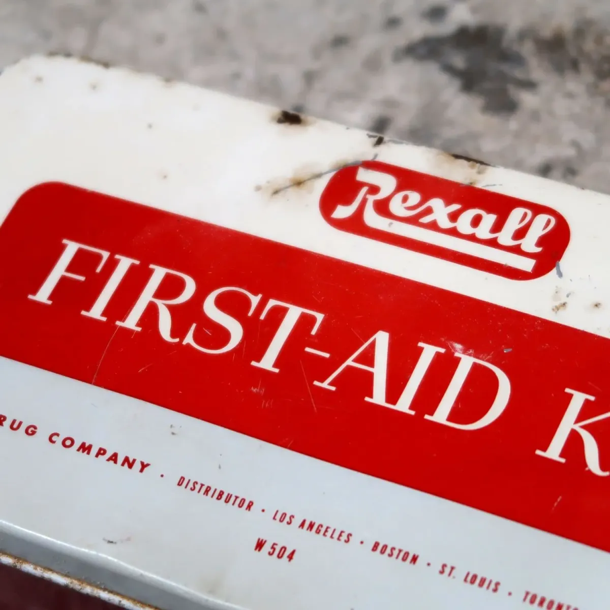 Rexall FIRST AID メタルボックス