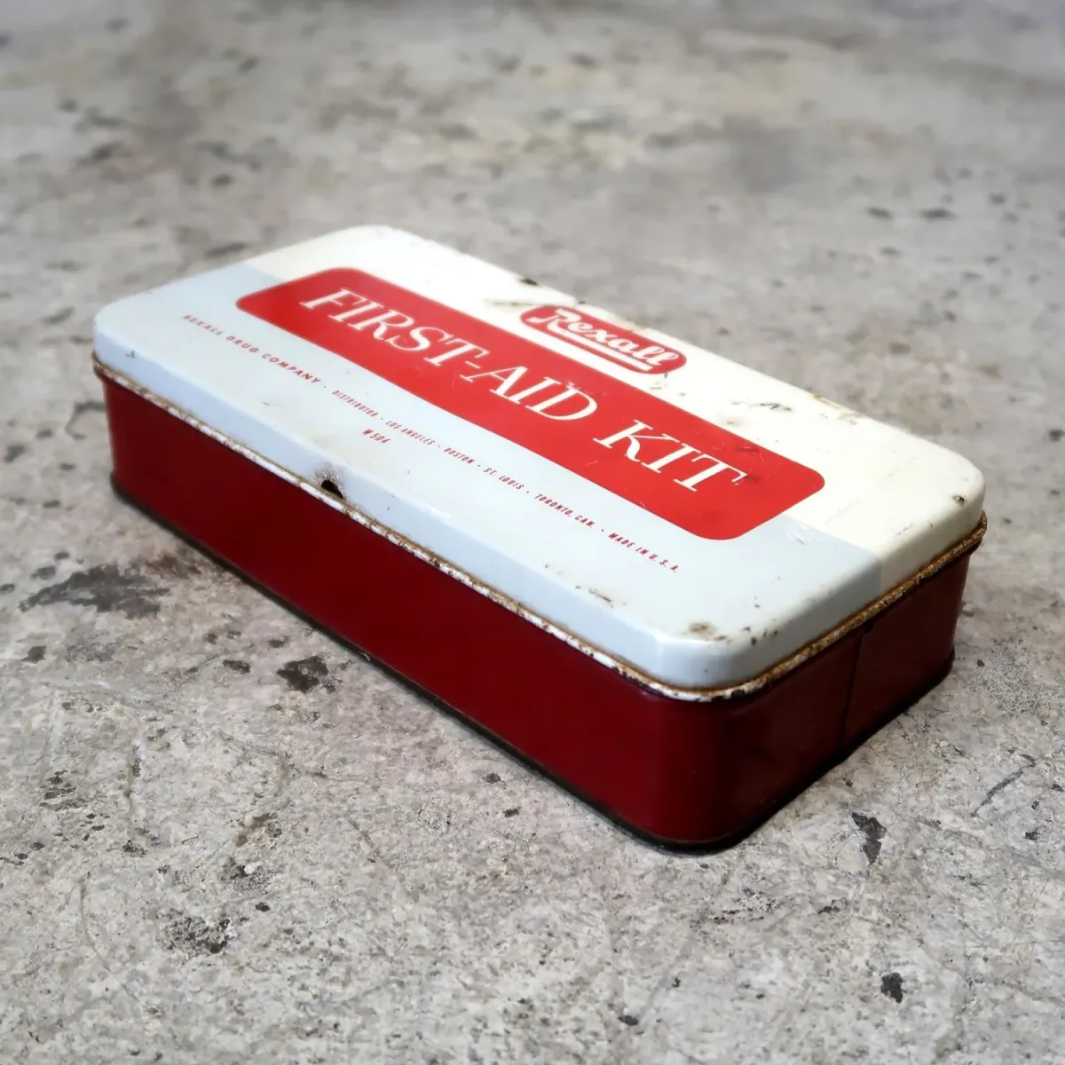Rexall FIRST AID メタルボックス