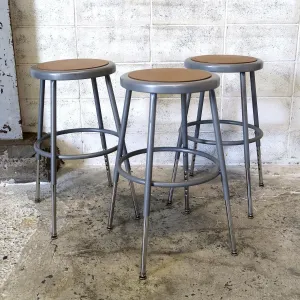 National Public Seating メタルスツール 3脚セット