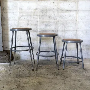 National Public Seating メタルスツール 3脚セット