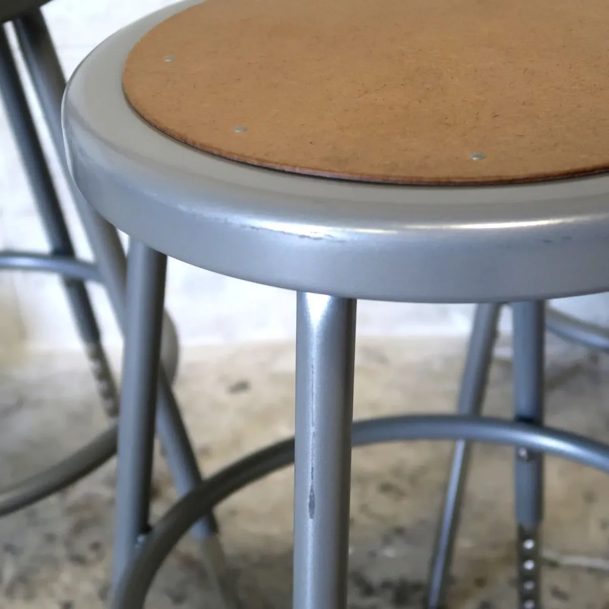 National Public Seating メタルスツール 3脚セット