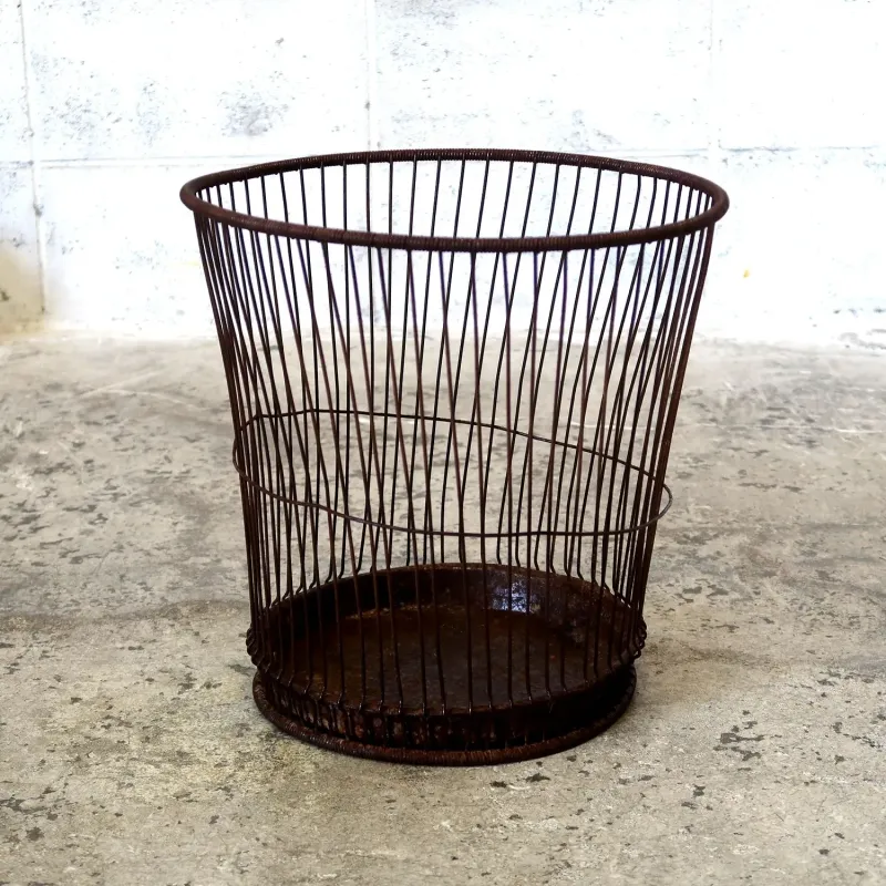 THE MASSILLON WIRE BASKET CO. ビンテージ ワイヤーメタル ゴミ箱