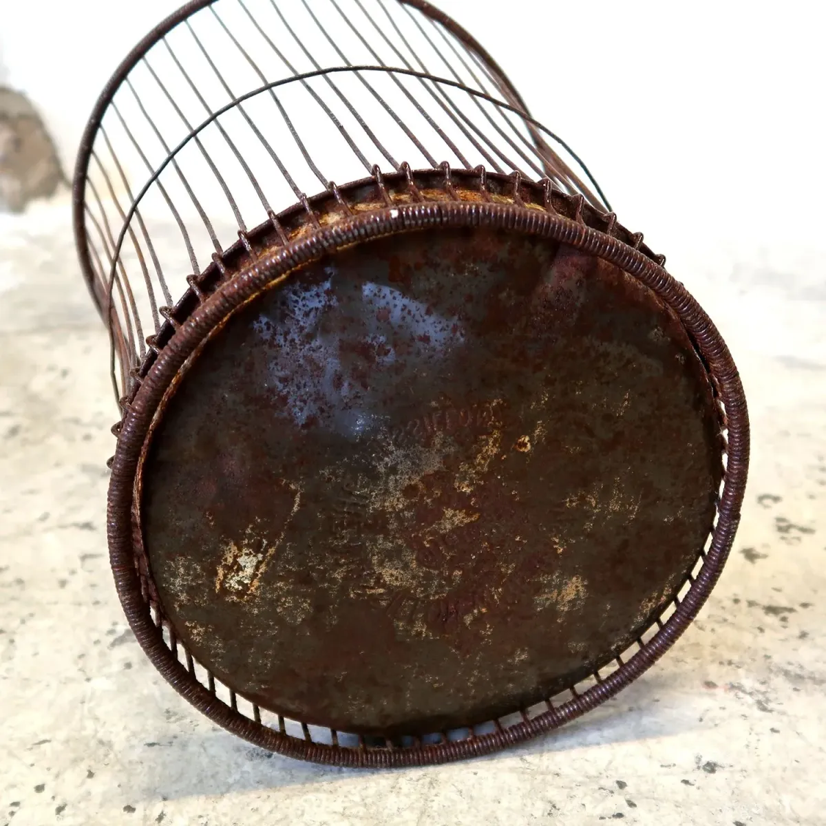 THE MASSILLON WIRE BASKET CO. ビンテージ ワイヤーメタル ゴミ箱