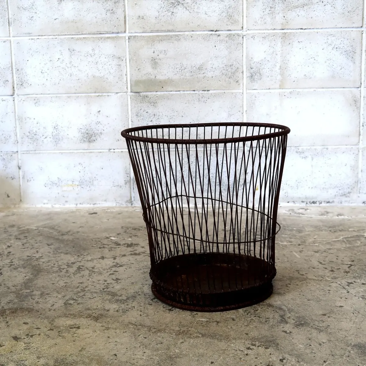 THE MASSILLON WIRE BASKET CO. ビンテージ ワイヤーメタル ゴミ箱