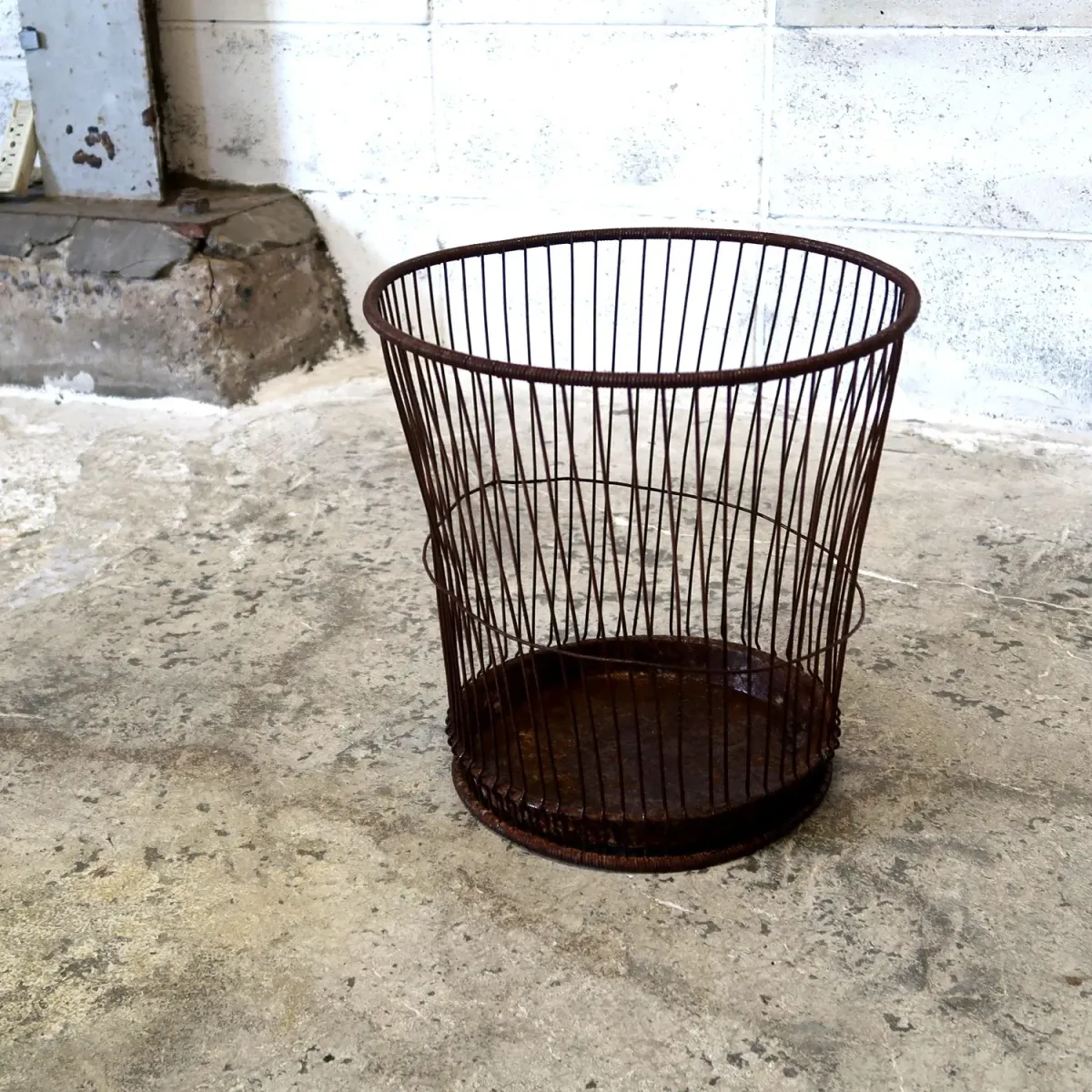 THE MASSILLON WIRE BASKET CO. ビンテージ ワイヤーメタル ゴミ箱