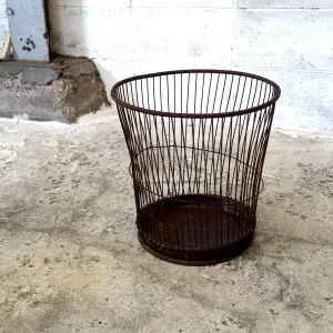 THE MASSILLON WIRE BASKET CO. ビンテージ ワイヤーメタル ゴミ箱