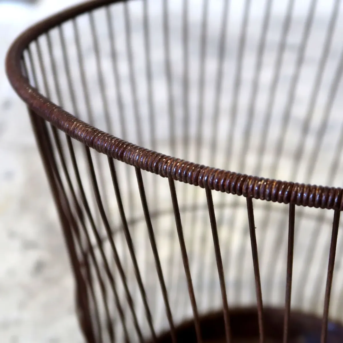 THE MASSILLON WIRE BASKET CO. ビンテージ ワイヤーメタル ゴミ箱