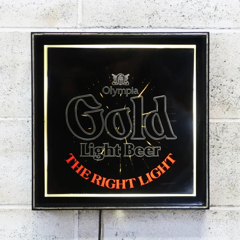 Olympia Gold Light Beer ビンテージ ライトサイン