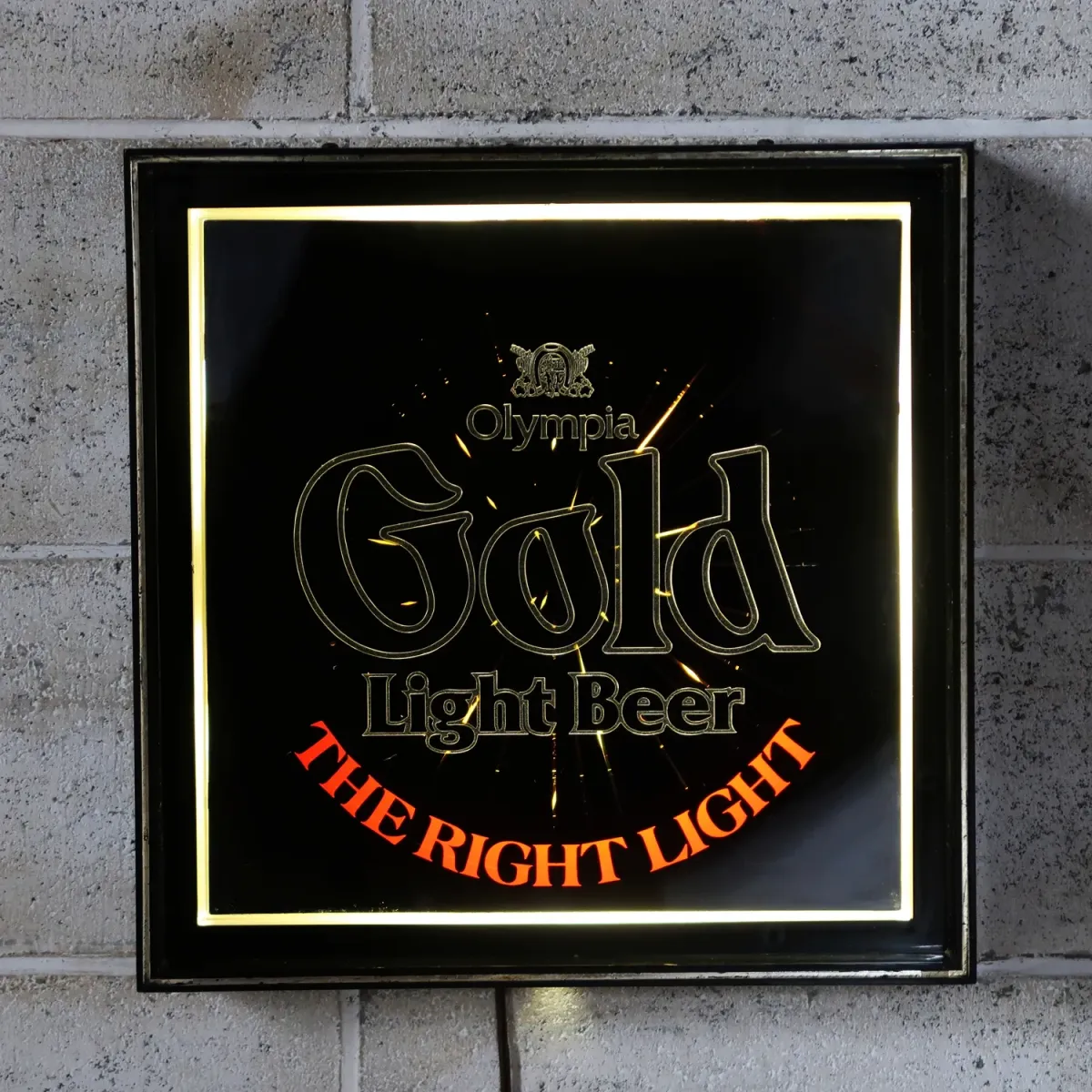 Olympia Gold Light Beer ビンテージ ライトサイン