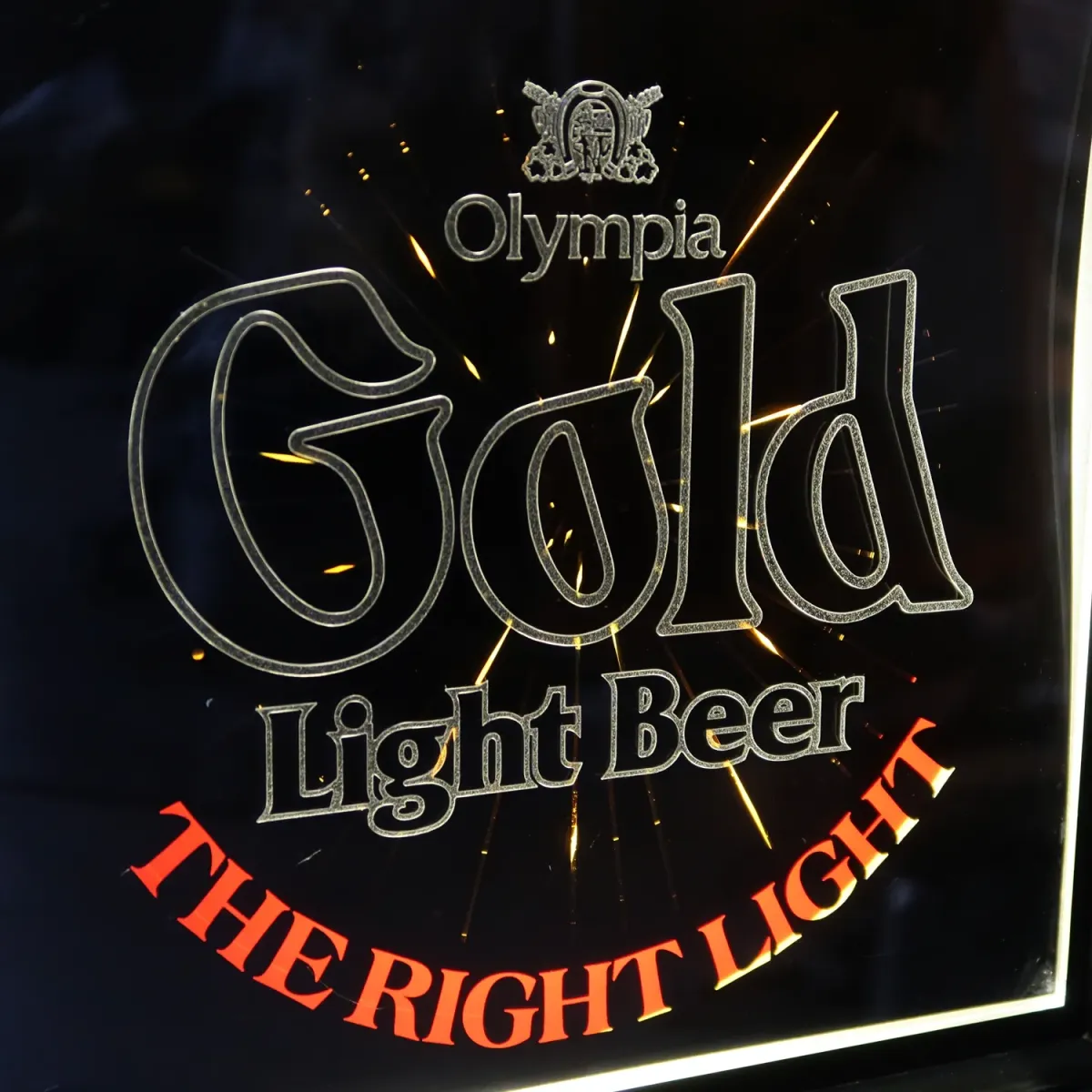 Olympia Gold Light Beer ビンテージ ライトサイン