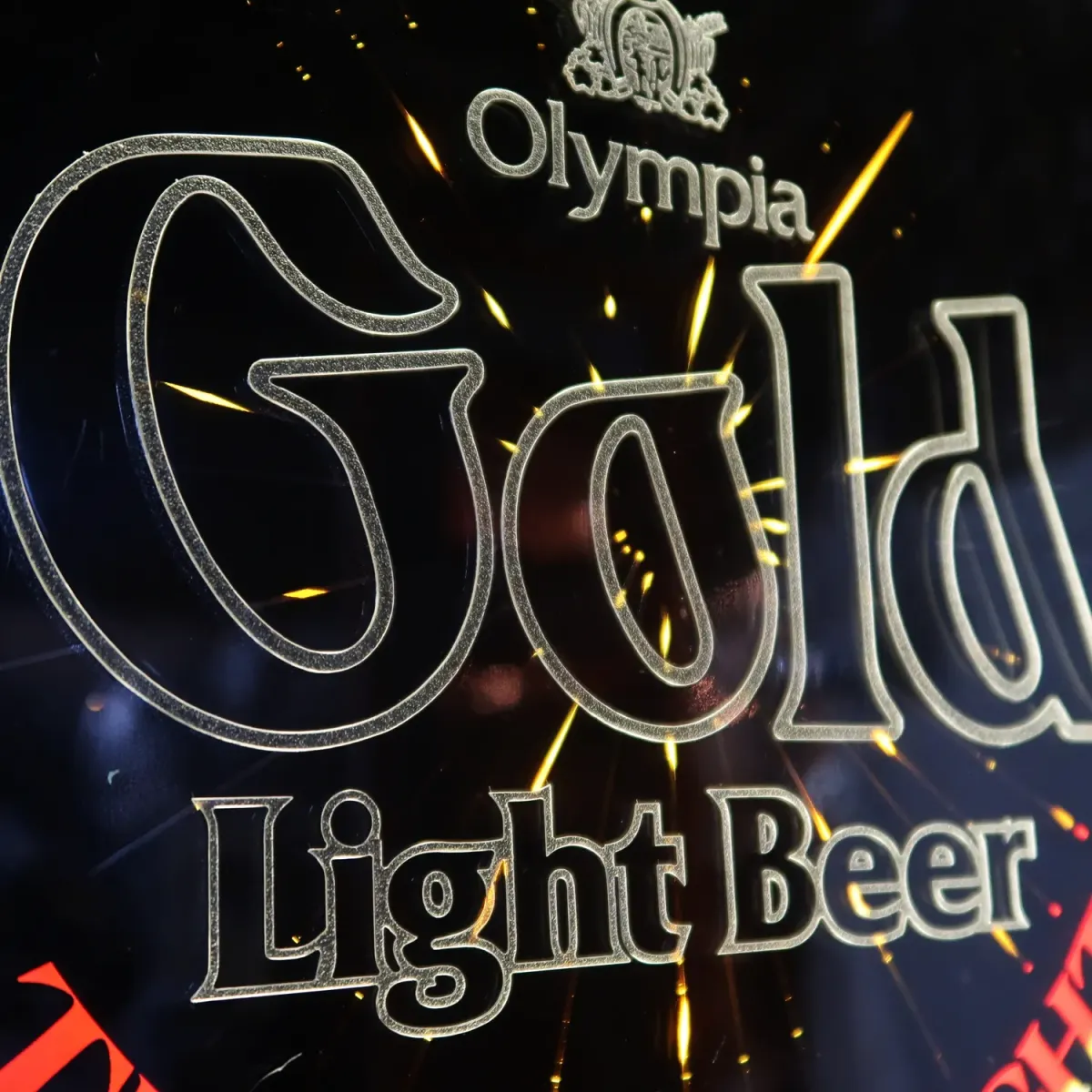 Olympia Gold Light Beer ビンテージ ライトサイン