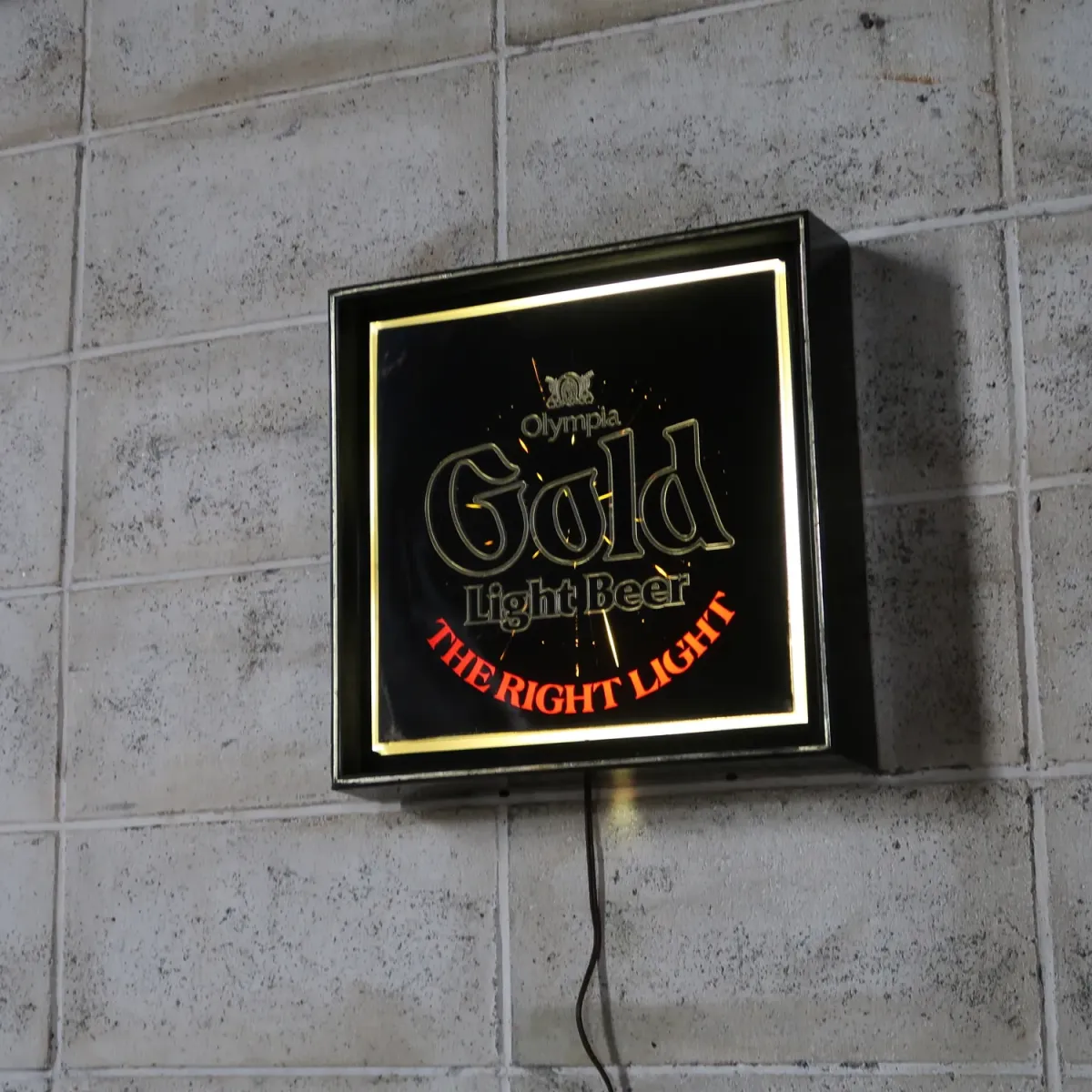 Olympia Gold Light Beer ビンテージ ライトサイン