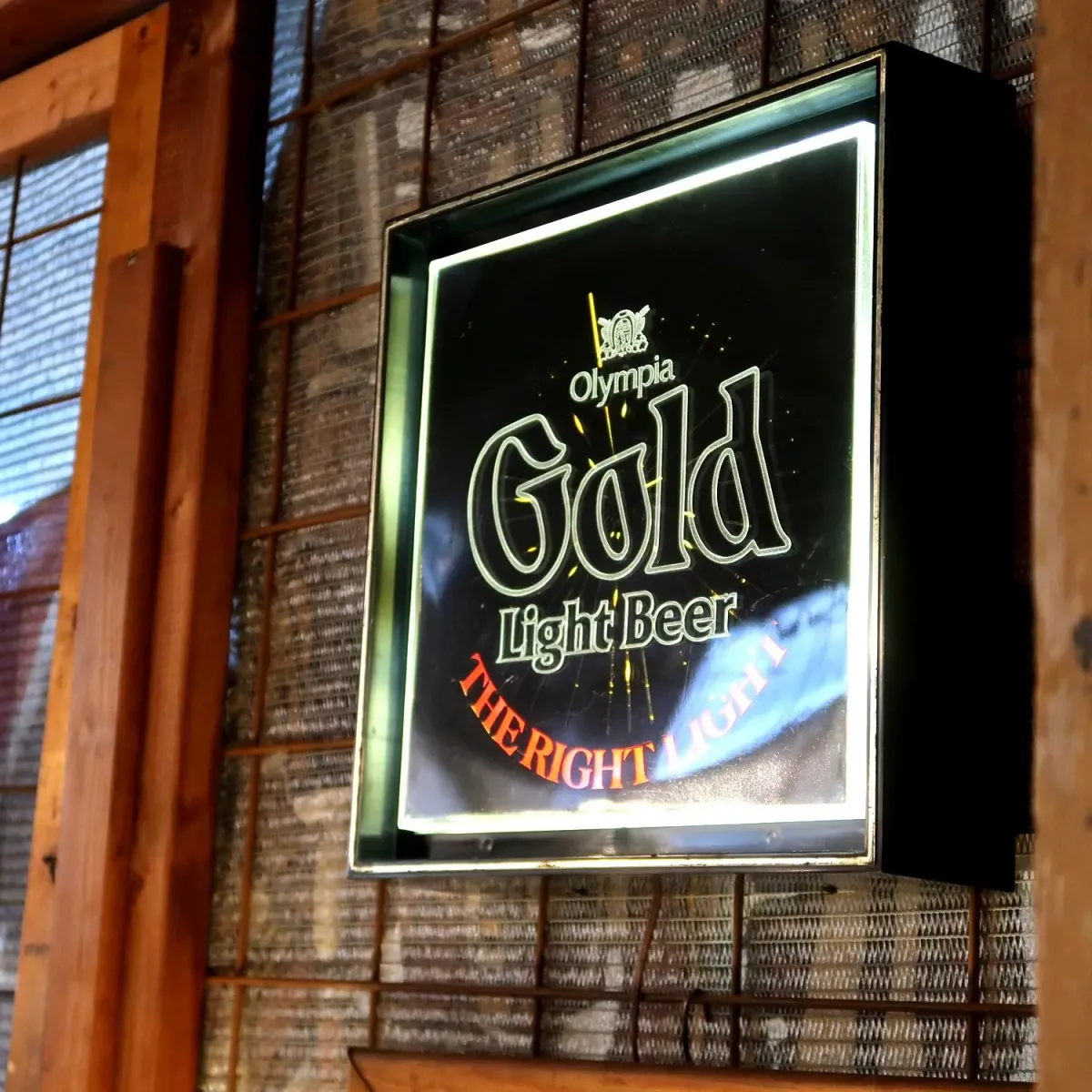 Olympia Gold Light Beer ビンテージ ライトサイン