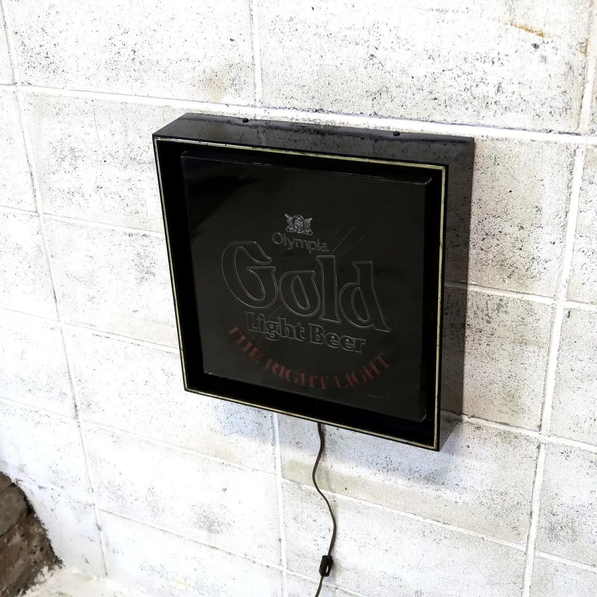 Olympia Gold Light Beer ビンテージ ライトサイン