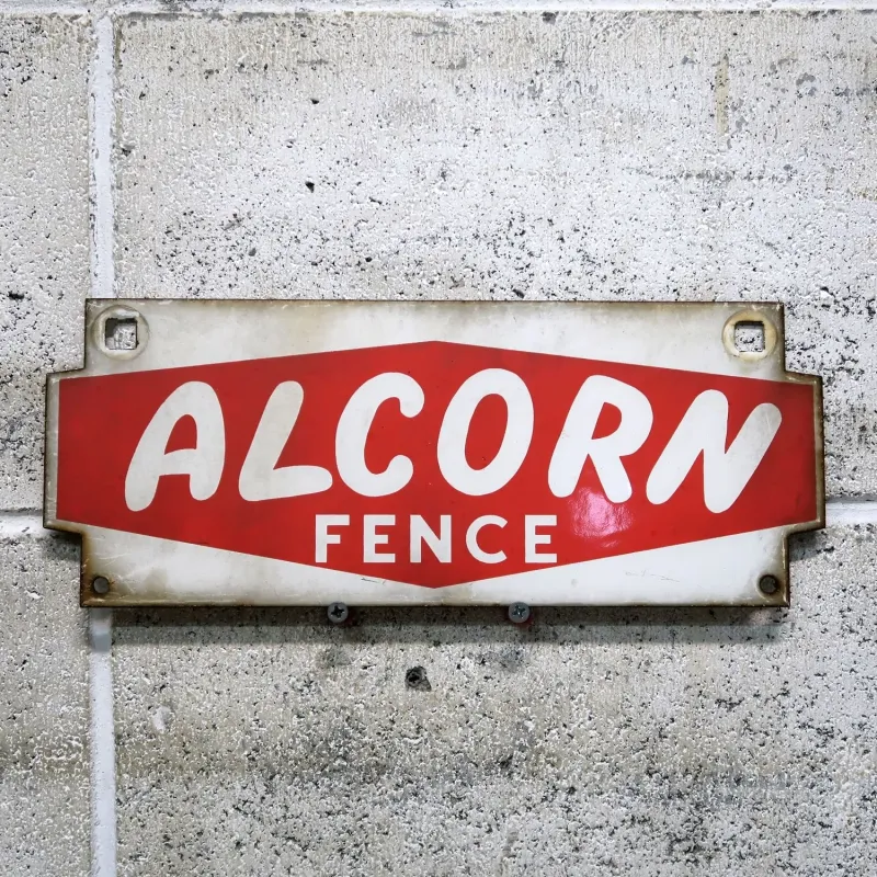 ALCORN FENCE ビンテージ ホーローサイン