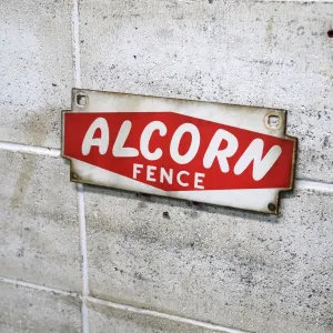 ALCORN FENCE ビンテージ ホーローサイン