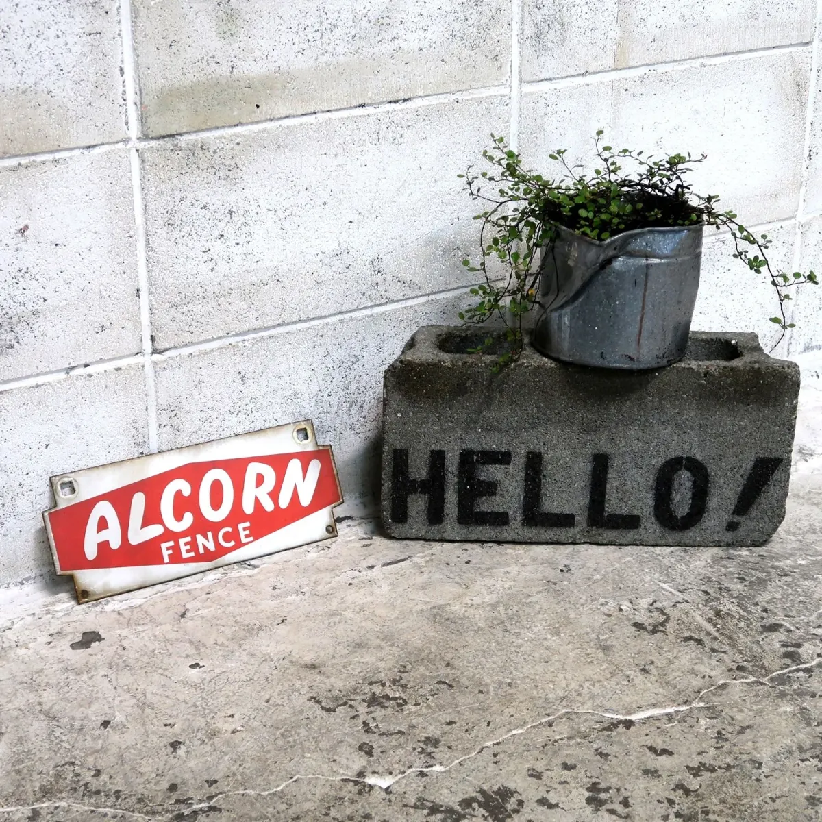 ALCORN FENCE ビンテージ ホーローサイン