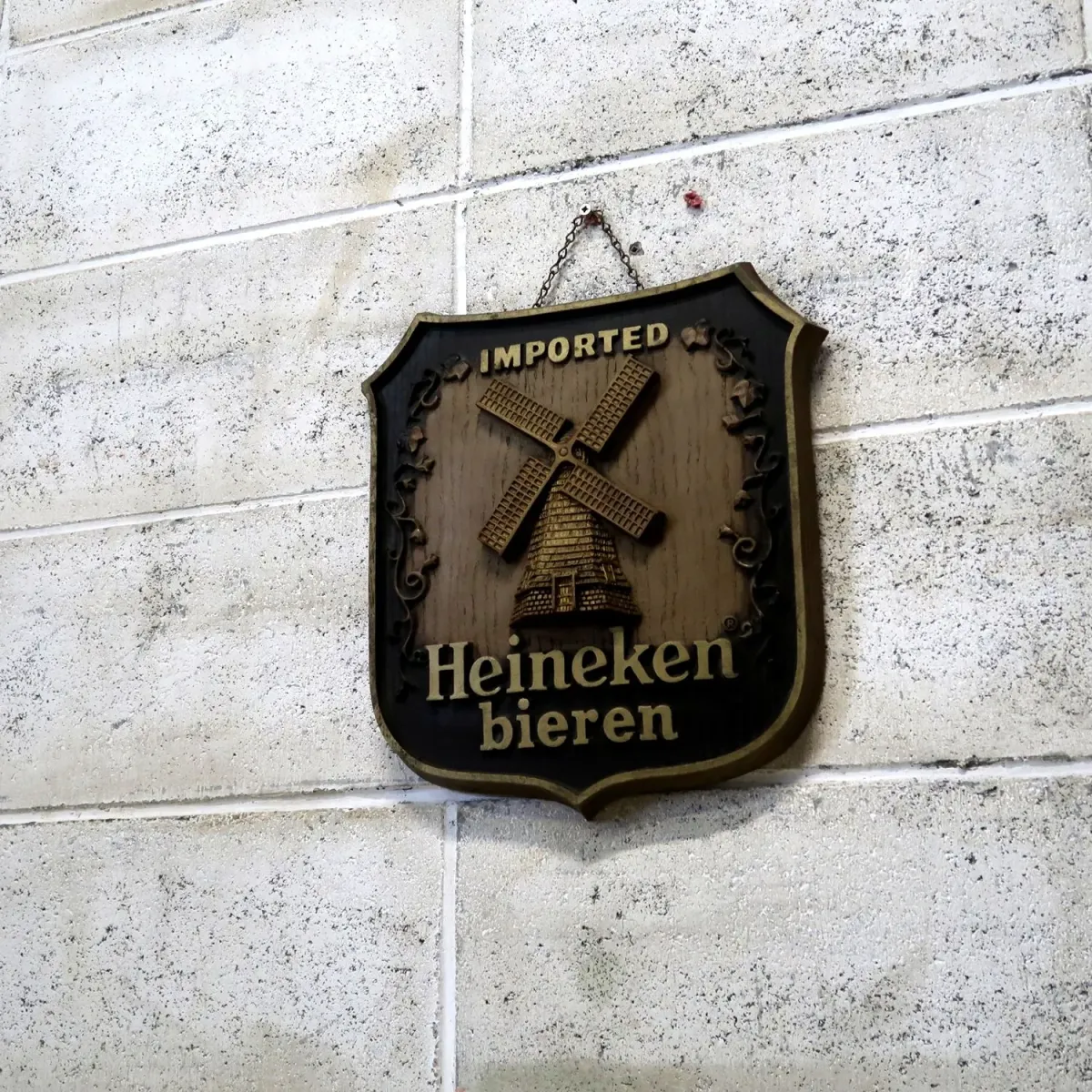 Heineken ビンテージ ウォールサイン