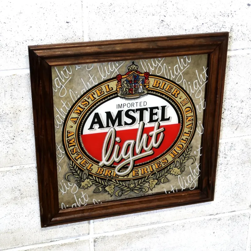 AMSTEL light ビンテージ パブミラー