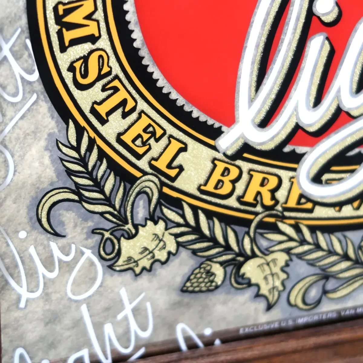 AMSTEL light ビンテージ パブミラー