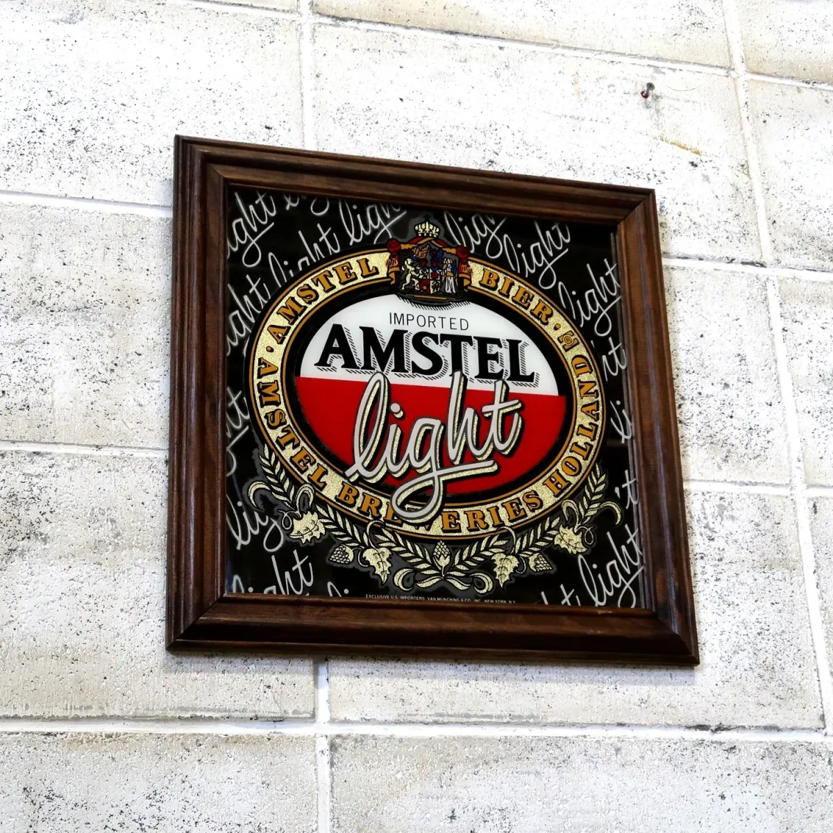 AMSTEL light ビンテージ パブミラー